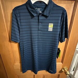 Tek Gear Blue Polo Shirt with Stripes